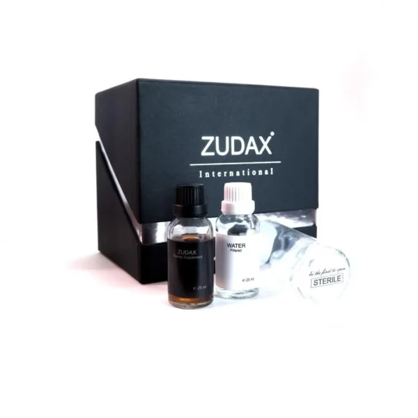 Zudax Control Series — single-use box with bottle, water and sterile glass